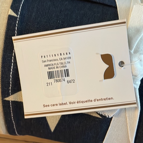 COPY - Pottery Barn American Flag Tablecloth, NWOT - Picture 4 of 11